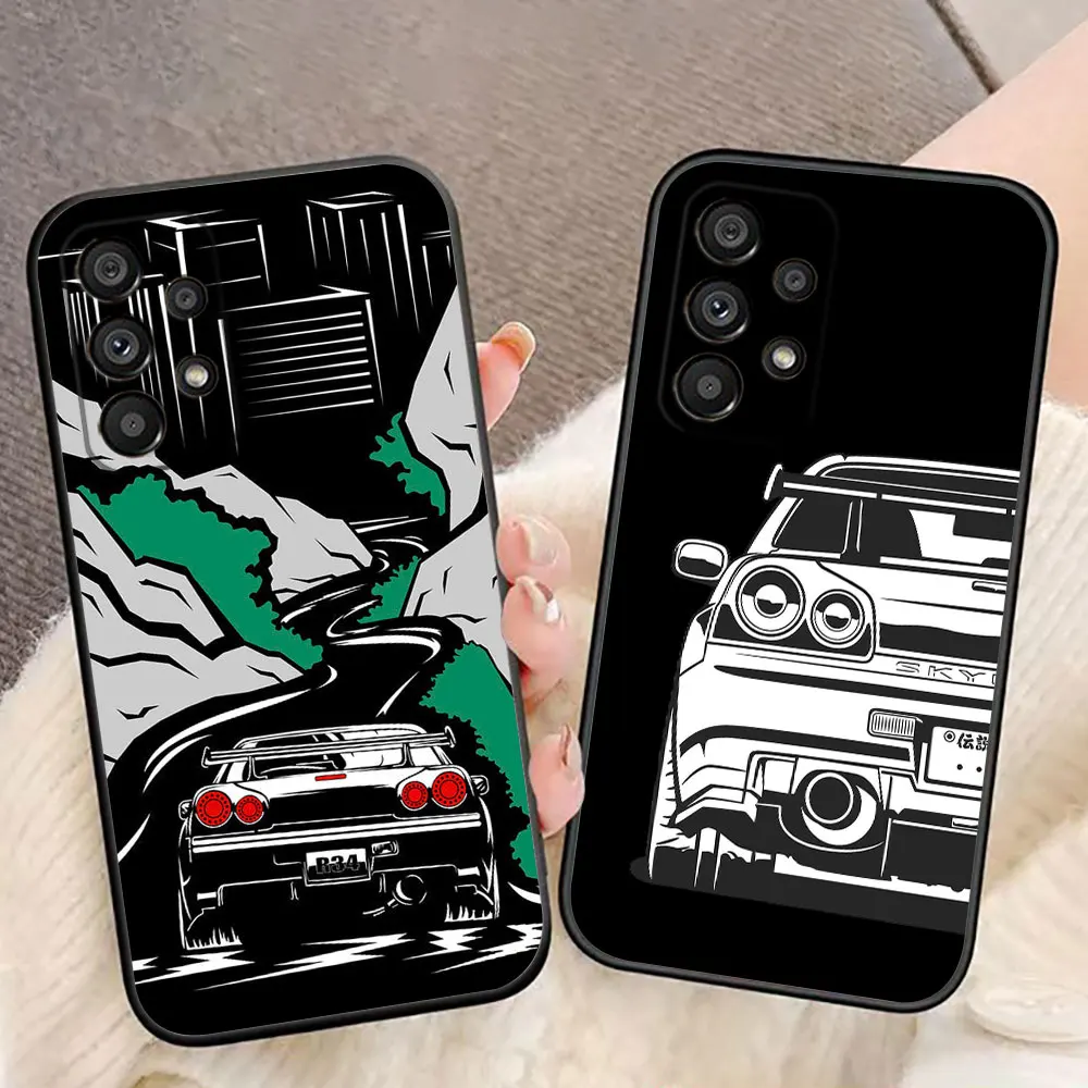 

Sport Car Skyline R34 Phone Case For Samsung A14 A15 A16 A22 A23 A26 A32 A34 A35 A36 A51 A52 A53 A54 A55 A56 A71 A72 A73 Case