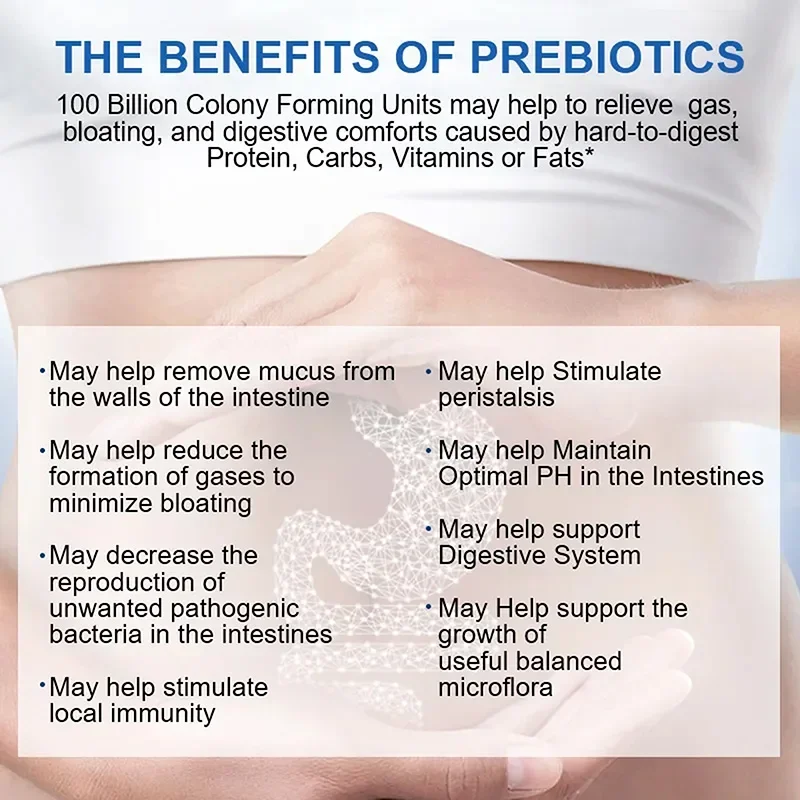 Probiotics 100 Billion CFU - Promotes Overall Digestive Health, Immunity, Gut Health, Gas & Bloating Relief