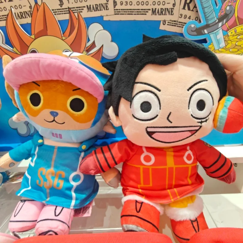  ﻿ Authentic In Stock Miniso One Piece Classic Series No.12 Sitting Plush Doll One Piece Luffy Decoration Ornament Festival Gif