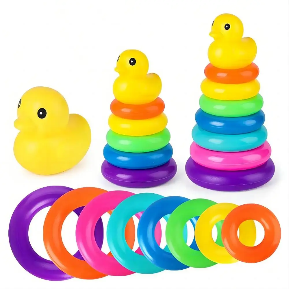 0-3 years old Infant Early Learning Rainbow Stacking Toys Puzzle Development Intelligence Rainbow Tower Baby Toy Gift Stack Ring