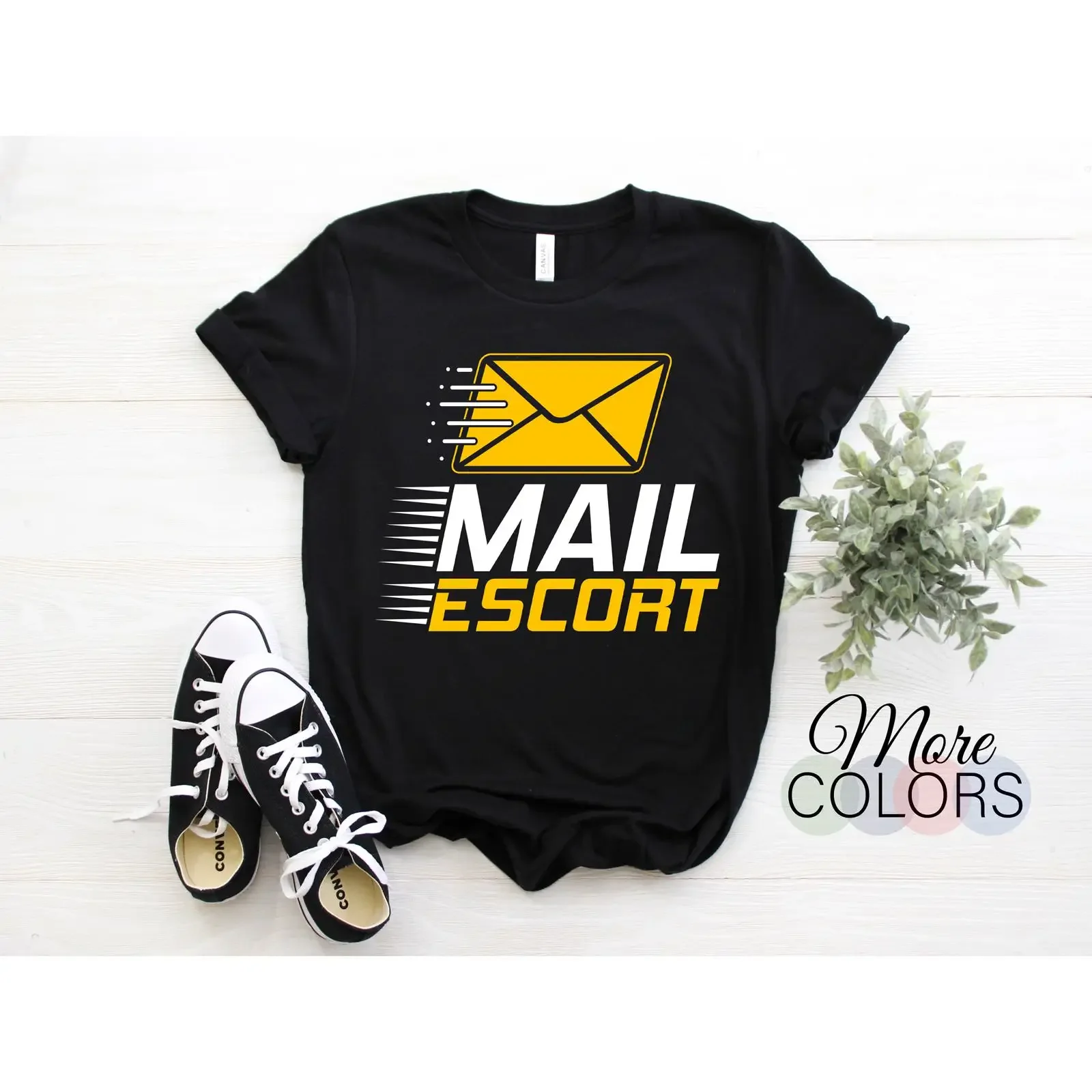 Mail Escort Funny T Shirt Post Office Carrier Job Delivery Shipment Truck Deliver Driver Postman Present Postal Worker Service