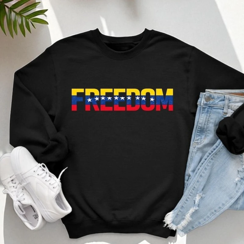 

Осенне-зимняя толстовка с круглым вырезом, флаг Венесуэли, теплый пуловер с длинными рукавами, одинаковые толстовки для взрослых, повседневная спортивная одежда