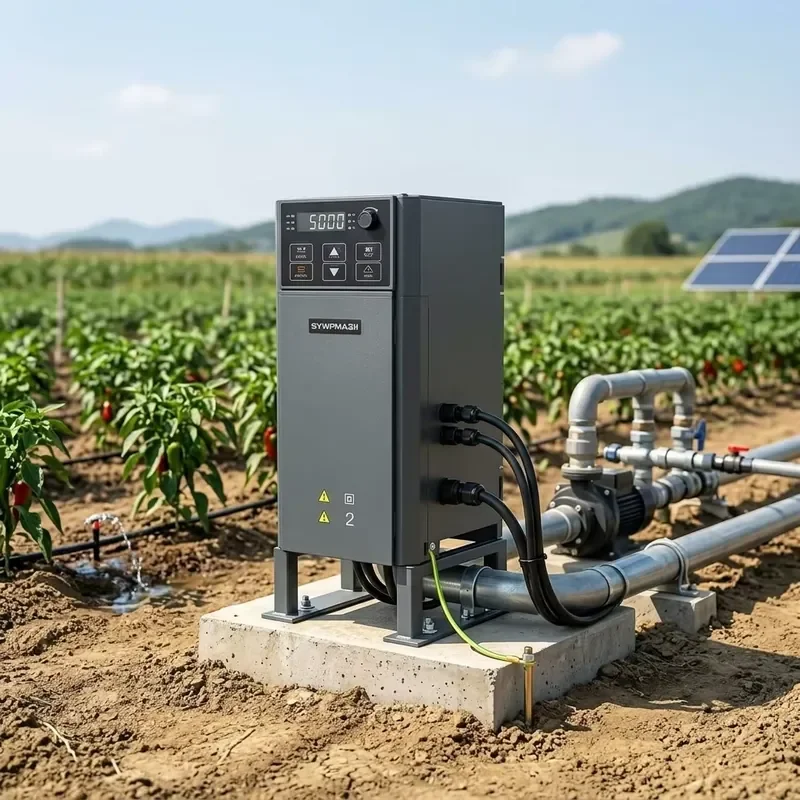 Controlador de Bomba de Agua Solar Trifásico de 1.5kW 2HP, Inversor de Bomba Solar MPPT AC/DC al 99%, de 230V - 800VDC a 380VAC para Riego Agrícola