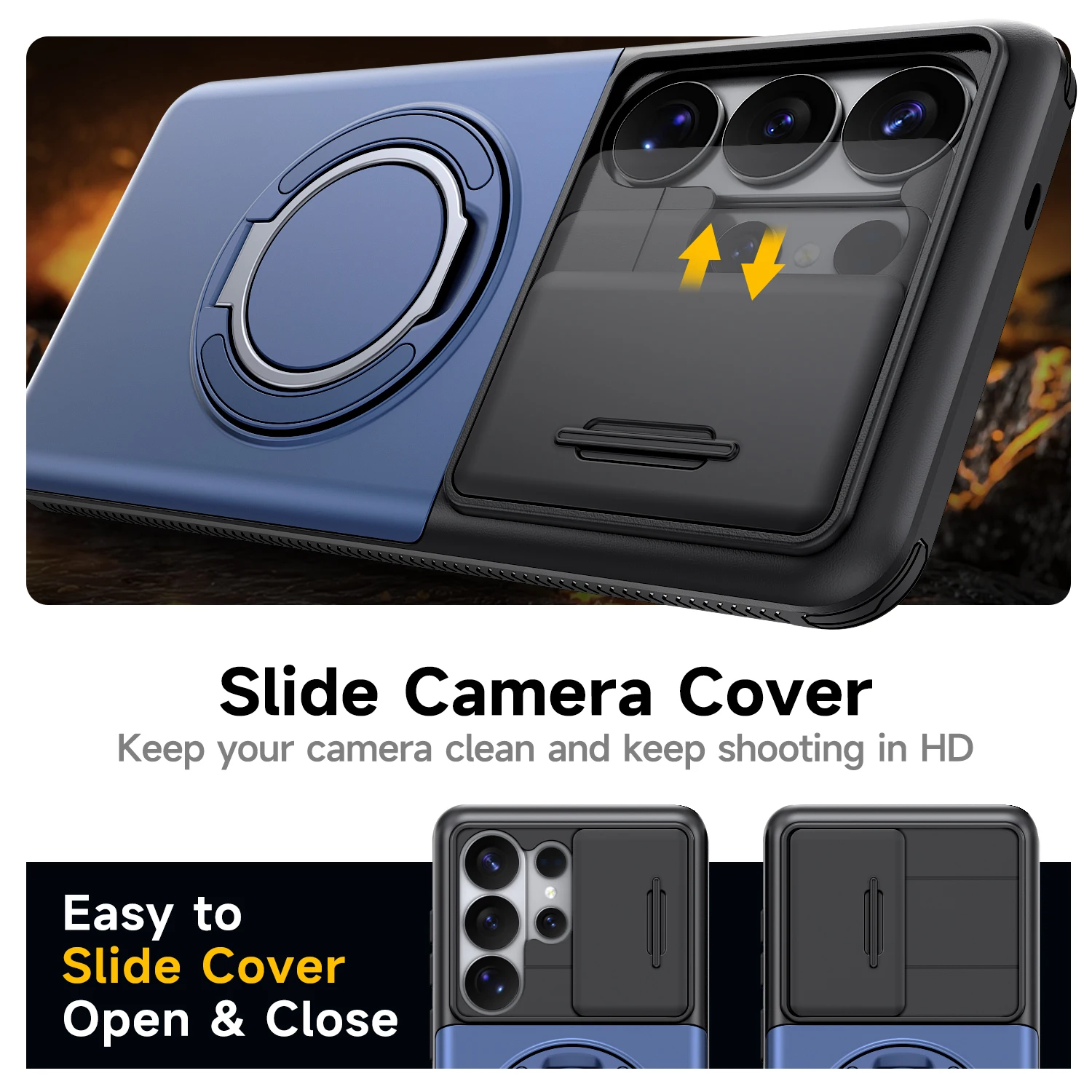 Magnetic Bracket Wallet Holder Phone Case for Samsung S26 S25 Plus S24 FE S23 S22 Ultra Slide Camera Protection Shockproof Cover - view 5