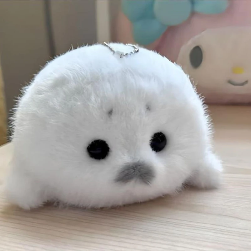 Adorable Plush Baby Seal Toy Pendant Ocean Protector Simulation Marine Animal Keychain Gift Soft Toy for Friends Travel Souvenir