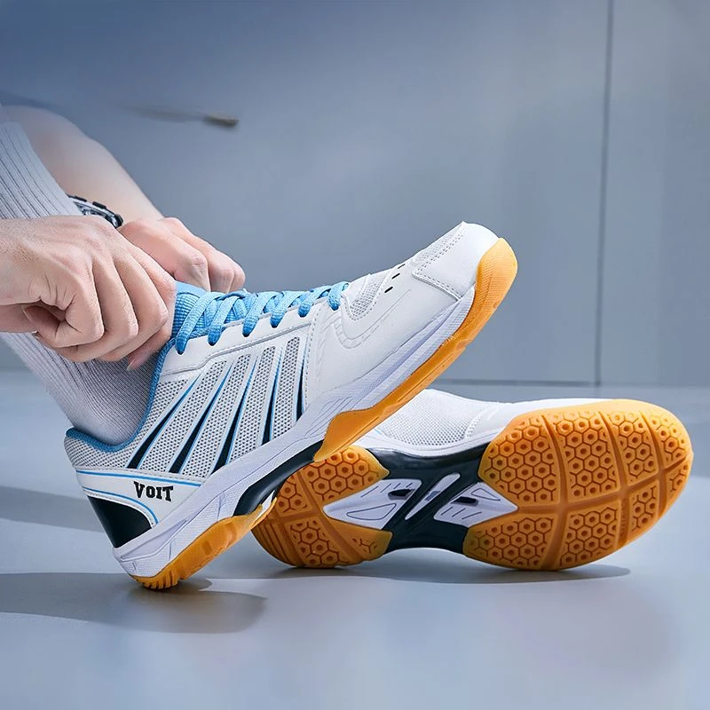 Chaussures de tennis de table non ald résistantes à l'usure pour hommes et femmes, chaussures de badminton confortables, chaussures de sport professionnelles