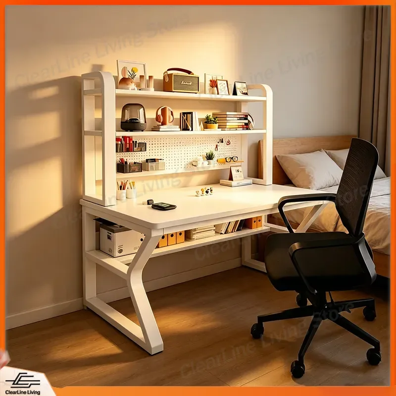Gaming Desk Computer Table with Chair Set Home Office Workstation Simple Study Desk for Bedroom Modern Ergonomic Writing Desk