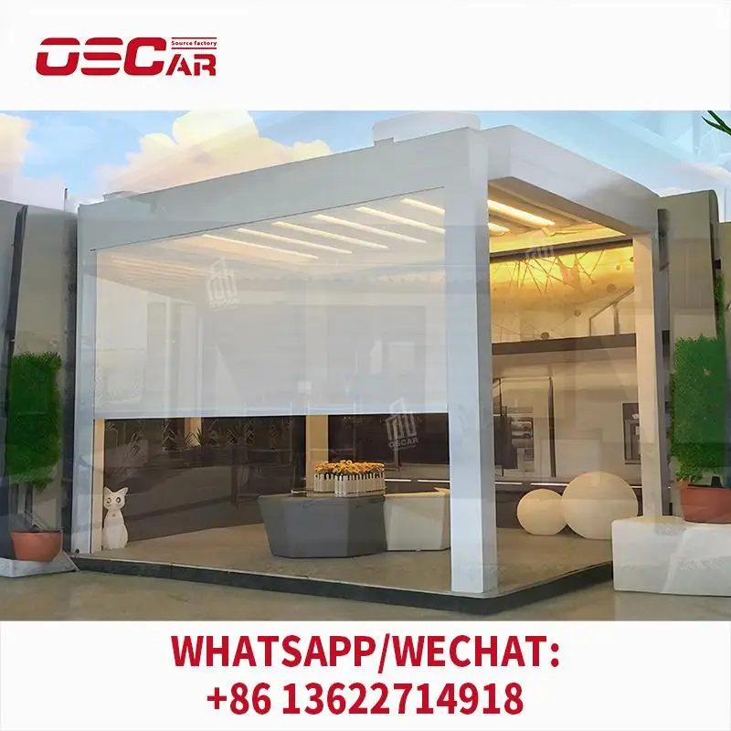 

Outdoor Modern Design Aluminium Gazebos Custom Aluminium Pergola with LED Light for Gardens Patios Backyards pergolas