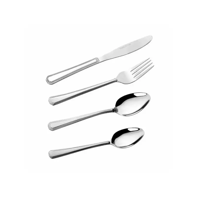 

16-Piece Luxury Silverware Set - Stainless Steel Cutlery Service for 4, Includes Forks, Knives, Spoons, Teaspoons - Durable,