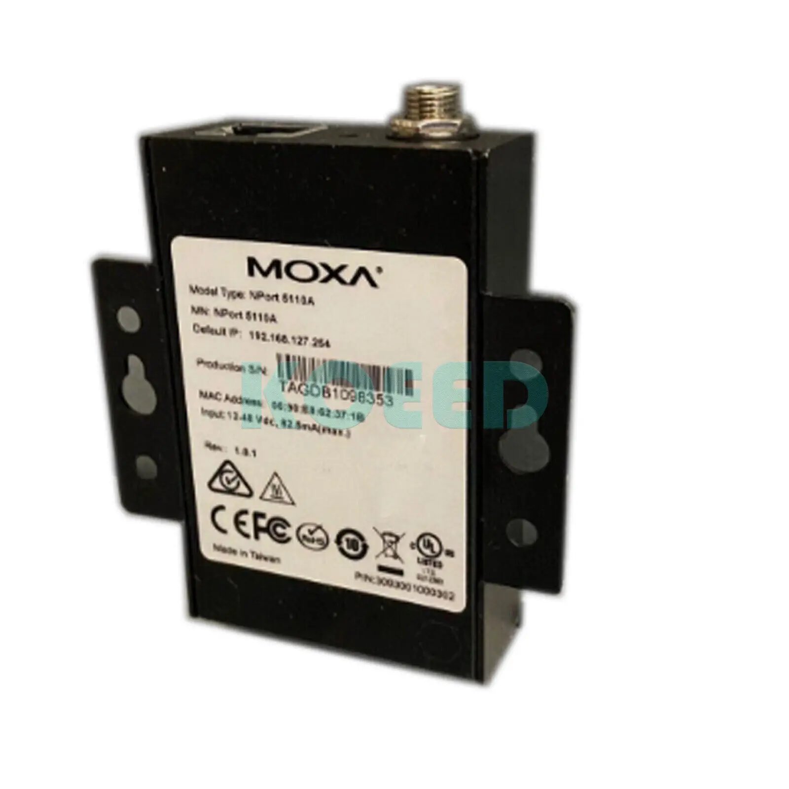 Imagem -05 - Moxa-servidor de Dispositivo Nport Macho Rs232 Db9 Porta 5110a 10 100 Ethernet Novo 1pc