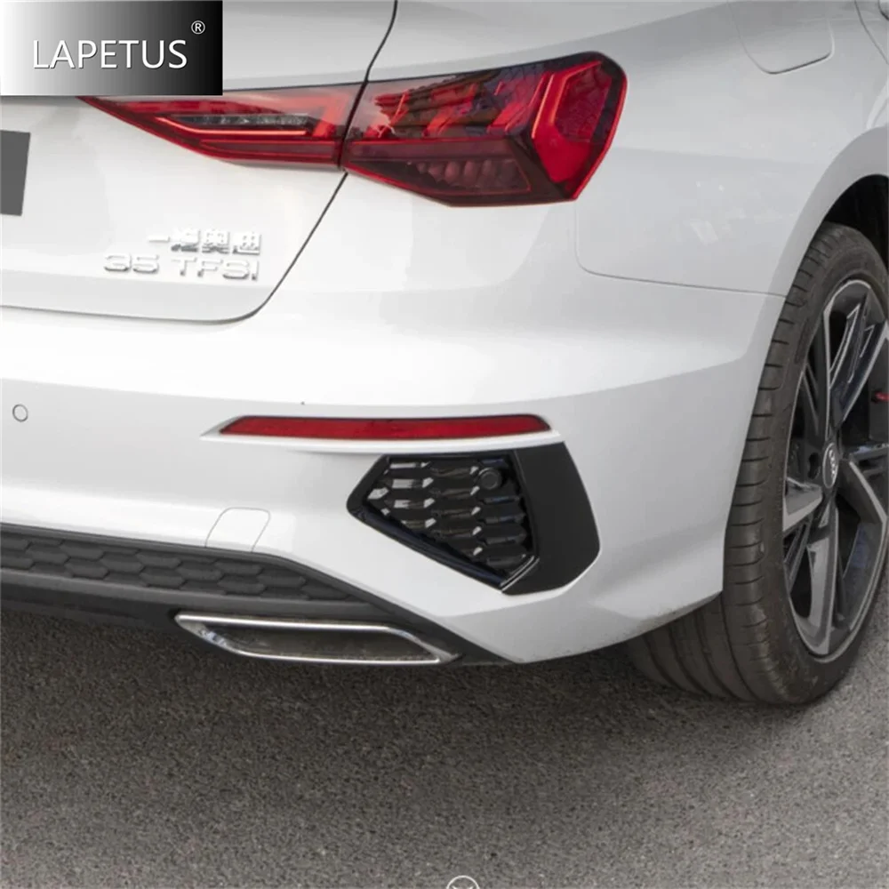 

Car Rear Window Louver Shutter / Tail Fog Lights Eyebrow Cover Trim Kit ABS Fit For Audi A3 8Y Sedan 2021 Exterior Accessories