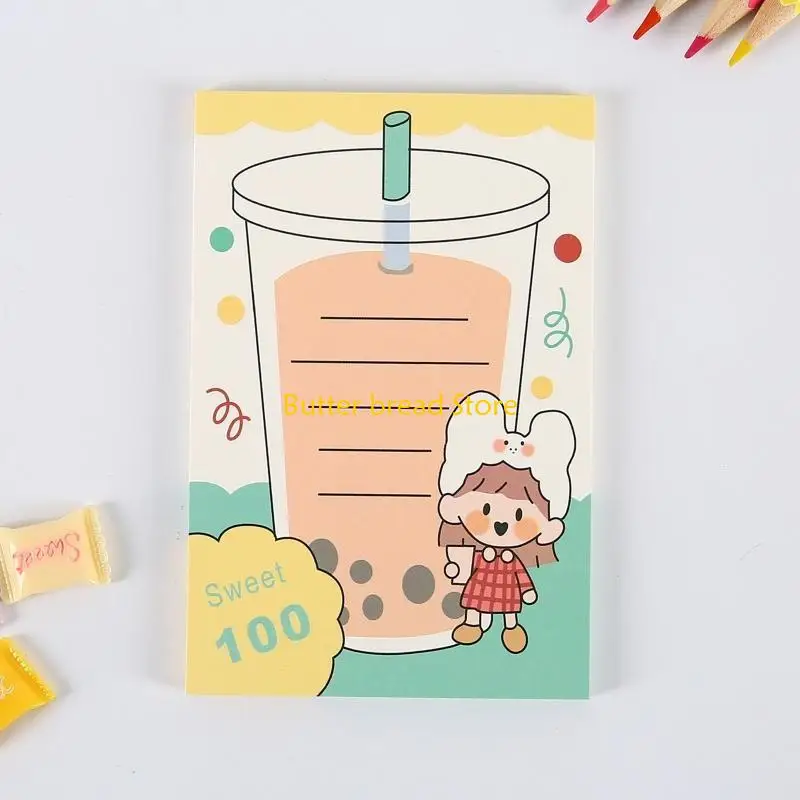 W89C 50 pagina's schattige fruitbeer noot kussen berichtpapier voor boodschappenlijsten herinneringen en afspraken 7x10