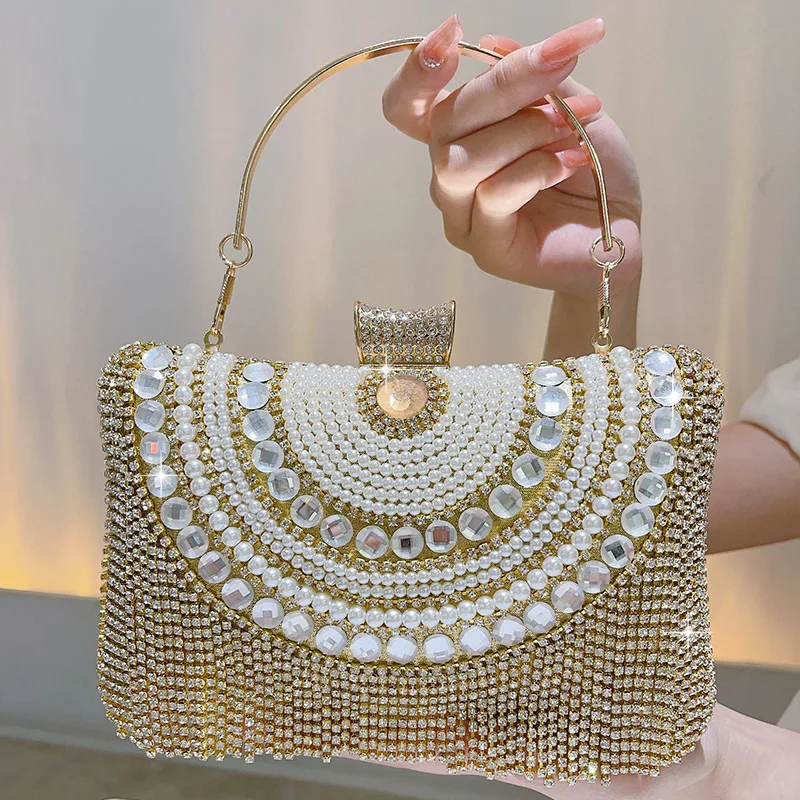 

Sparkling Crystal Evening Tote Bag for Women,Elegant Shiny Diamond Clutch Purse,Luxury Handbag for Formal Party Banquet Dress