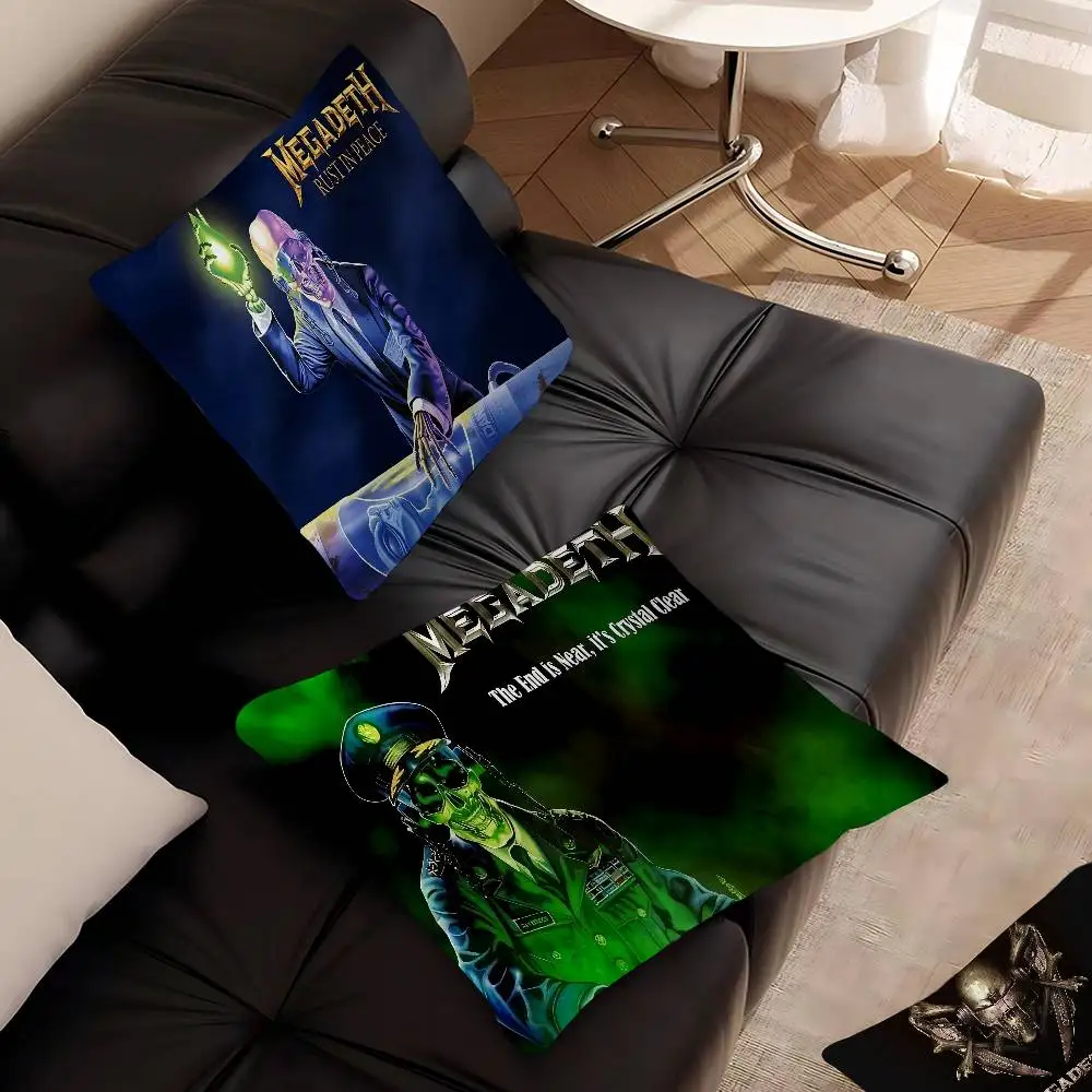

Rock Band M-Megadeth Cushion Cover Pillow Cover Decor Pillowcase Printed Cushion Case for Couch