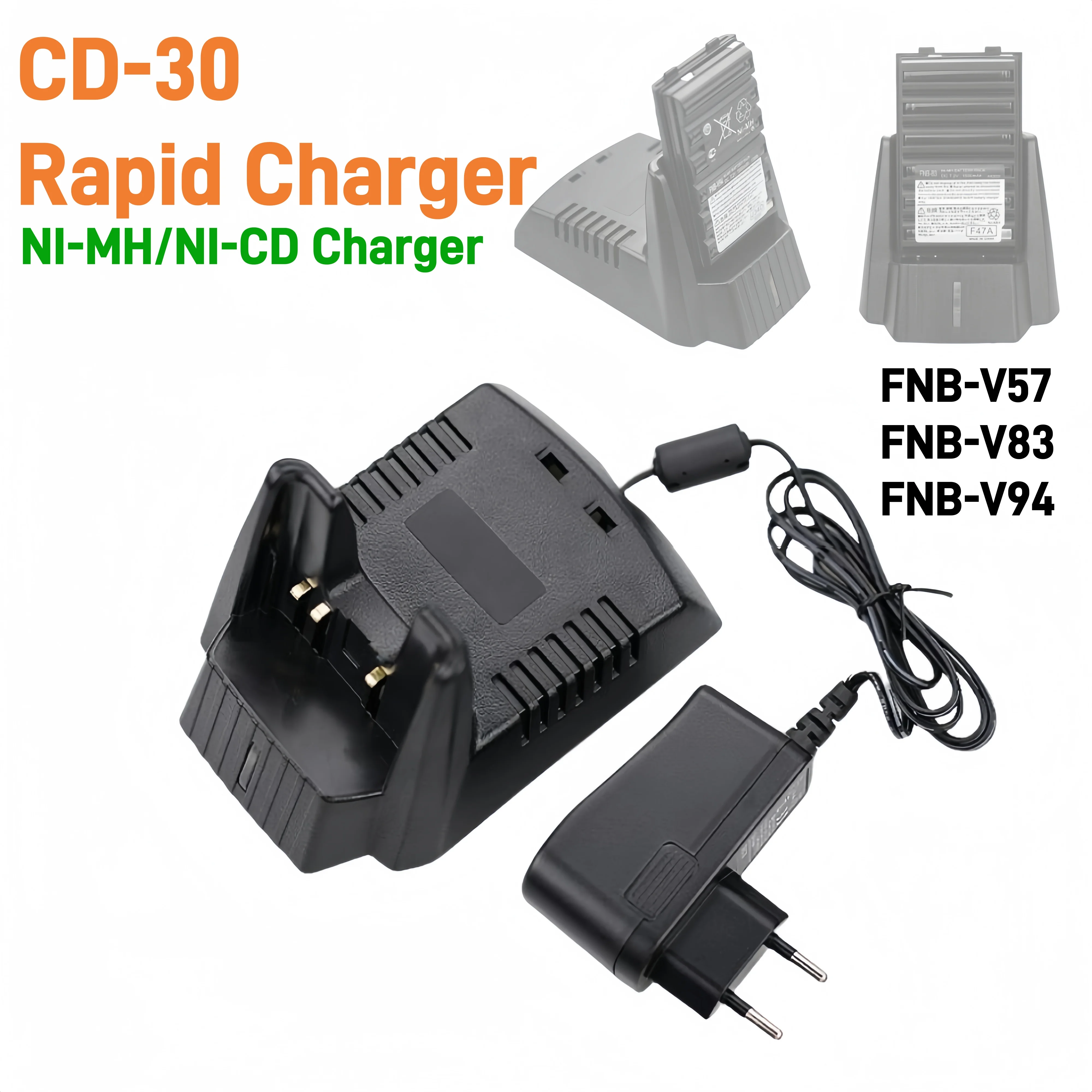 

FNB-V57 FNB-V83 FNB-V94 Battery Charger for Vertex Standard VX130 VX150 VX160 VX180 VX210 VX400 VX410 VX420 Radio Rapid Charger