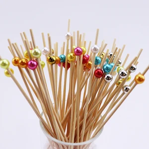 اللؤلؤة البيضاء الخيزران الغذاء أعواد الفاكهة ، كعكة يمكن التخلص منها ، الحلوى ، عصي الكوكتيل ، بوفيه ، كب كيك ، عود أسنان ، سيخ ، حفل زفاف ، 100 قطعة أفضل 6 آلات سيخ الخيزران مبيعا - No2