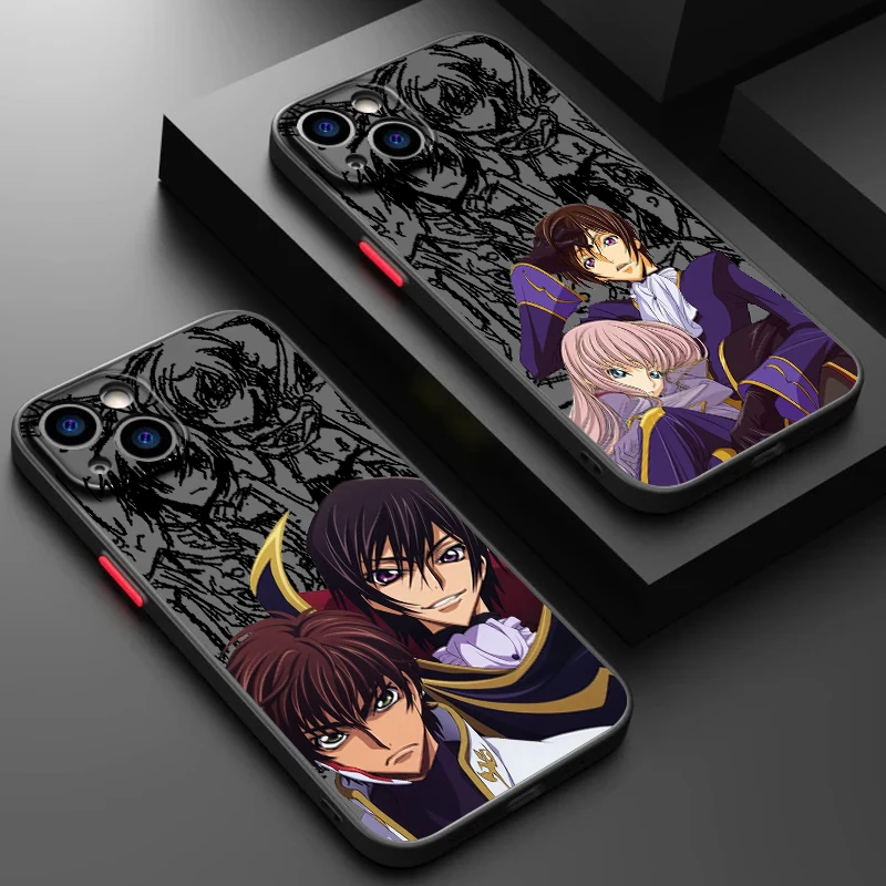 Code Geass Anime Cool Frosted Translucent For Apple iPhone 15 14 13 12 11 XS XR X 8 7 SE Pro Max Plus Mini Soft Phone Case