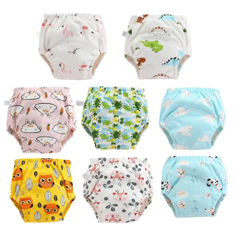 

8PC/Lot Gauze Training Pants Baby Cloth Diapers Panties Reusable Toolder Nappies Diaper Baby Underwear