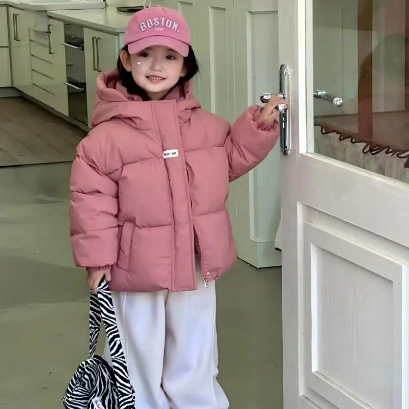 

Детское короткое хлопковое зимнее пальто-пуховик, теплая детская одежда, хлопковая куртка для мальчиков и девочек, новинка 2025 года, толстая повседневная куртка