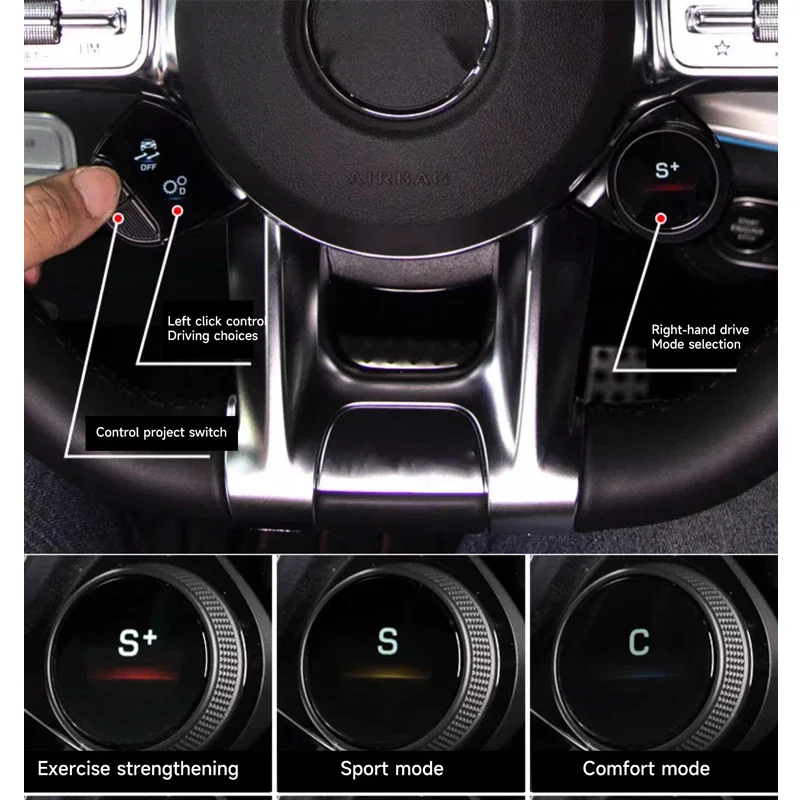 For Mercedes-Benz Steering Wheel OLED Knob Car Modification Upgrade Accessories C217 W211 S63 C63 GLA45 C43 SLC AMG G63！！