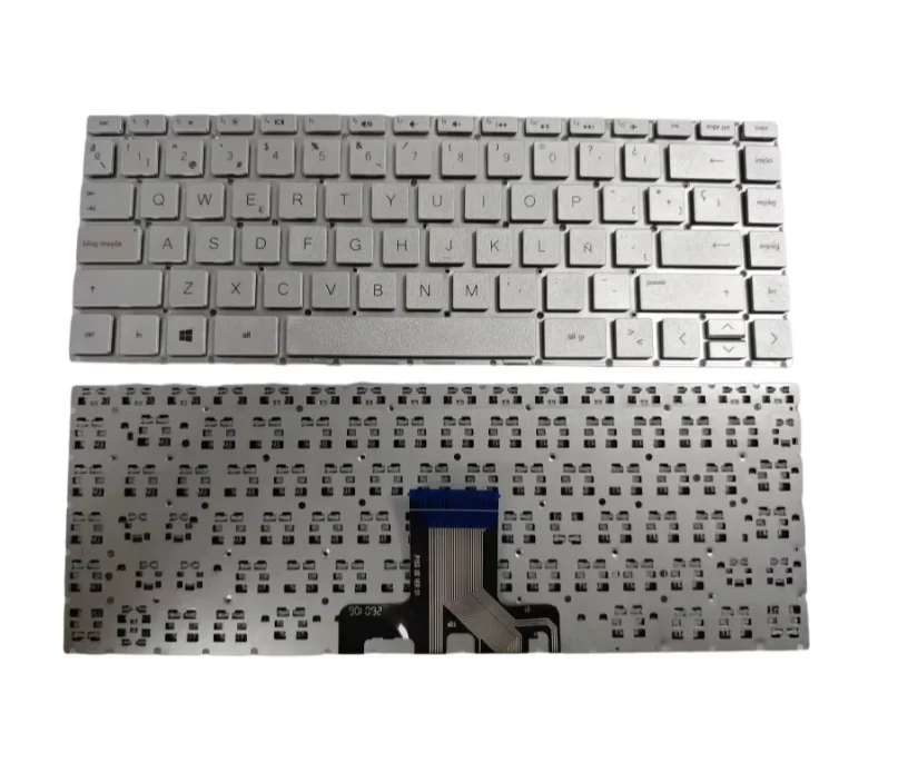 Spanish keyboard silver No-frame No-backlit for HP 14-CC 14-cd 14-CE 14-CF 14-CK 14-CM 14-CS 14-CY 14-DA 14-DF 14-DG 14-dh