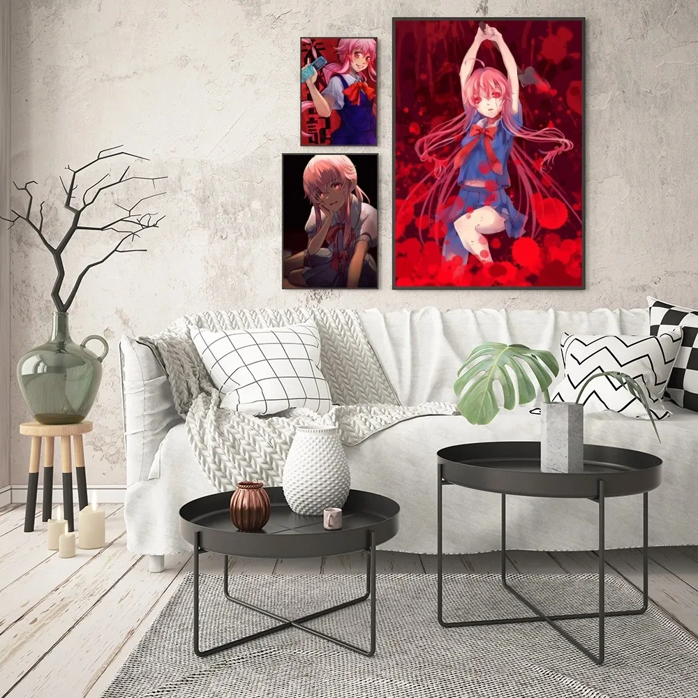 1pc Anime Figure Mirai Nikki The Future Diary Poster Good Quality Prints Room Home Bar Cafe Decor Aesthetic Art Wall Painting