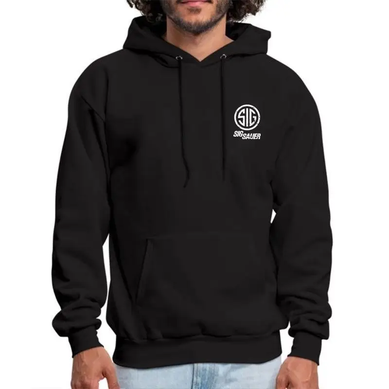 الميكانيكية SIG الكلاسيكية شعار التكتيكية طباعة الخريف والشتاء القطن مقنعين سترة الأمريكية الرجال قمة الموضة هوديي ملابس غير رسمية #2