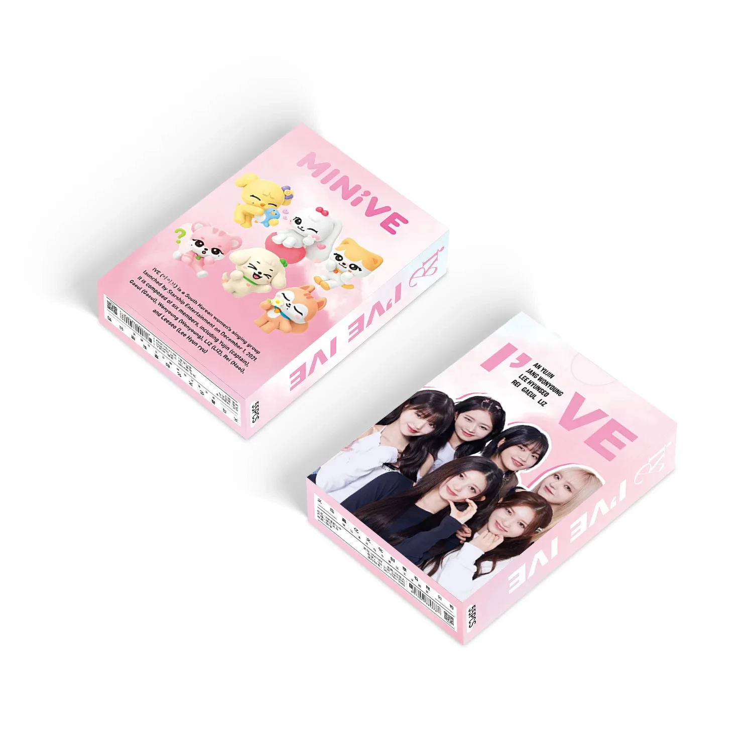 55Pcs/Set Kpop Cards Jang Wonyoung Yujin Photocards Print Lomo Fans Collection Postcards Photo Card