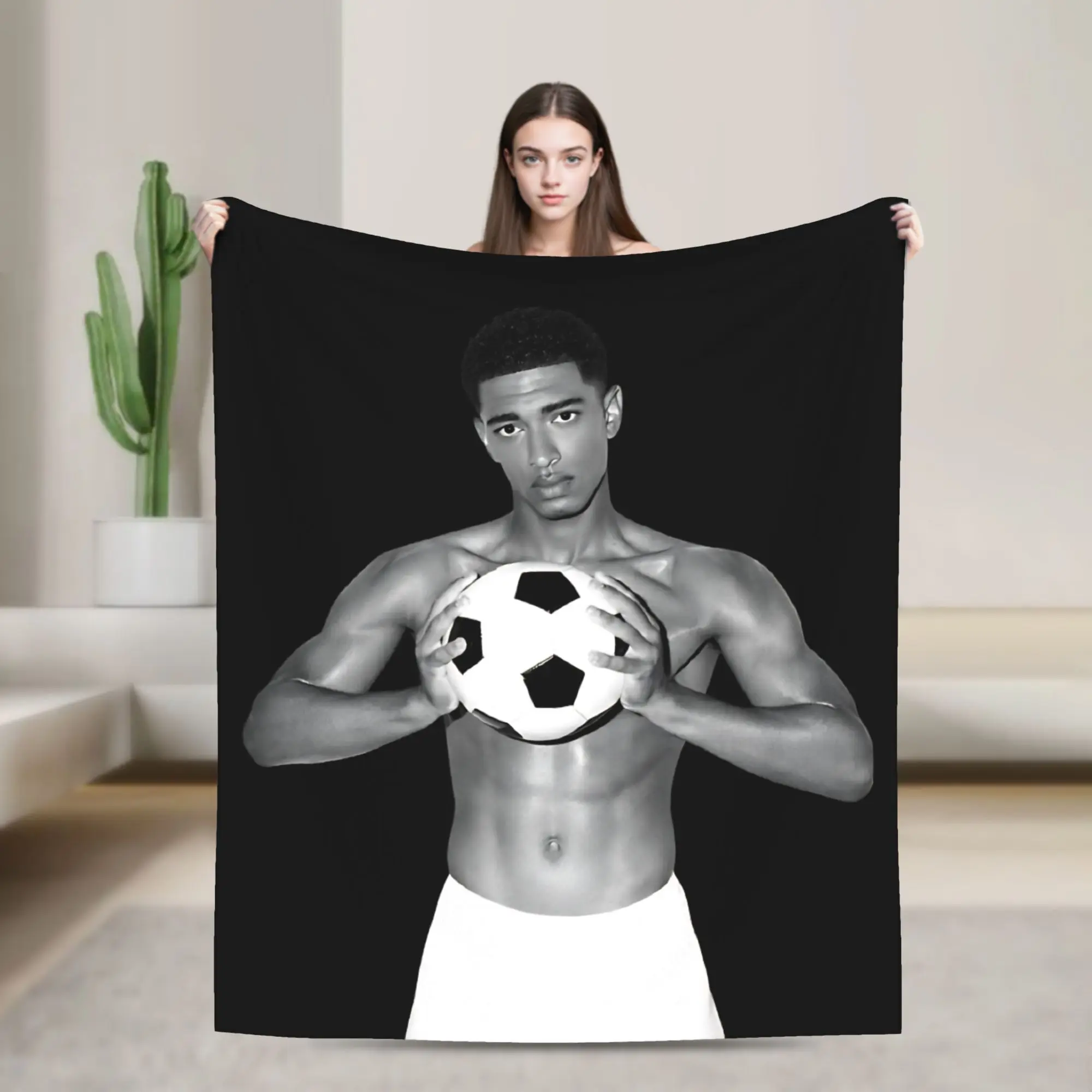 Bellinghams  Shirtless England Football  Fleece Throw Blanket  Blankets for Bed Bedroom Lightweight Thin Bedspread,
