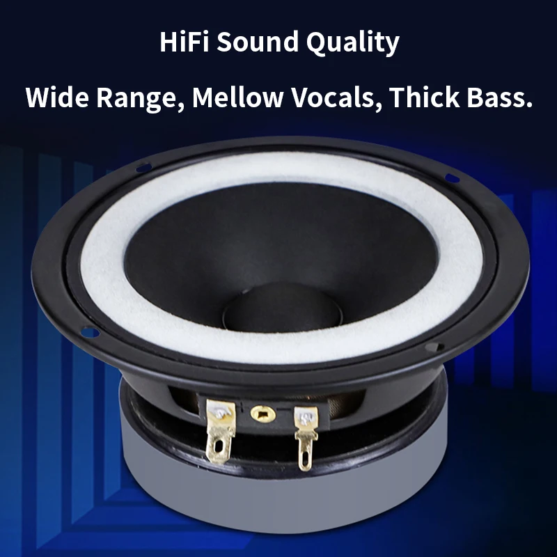 4 Inch Home Passive Speaker 100W High Power Bookshelf Desktop Speaker High Fidelity Full Frequency Speaker Professional Speaker