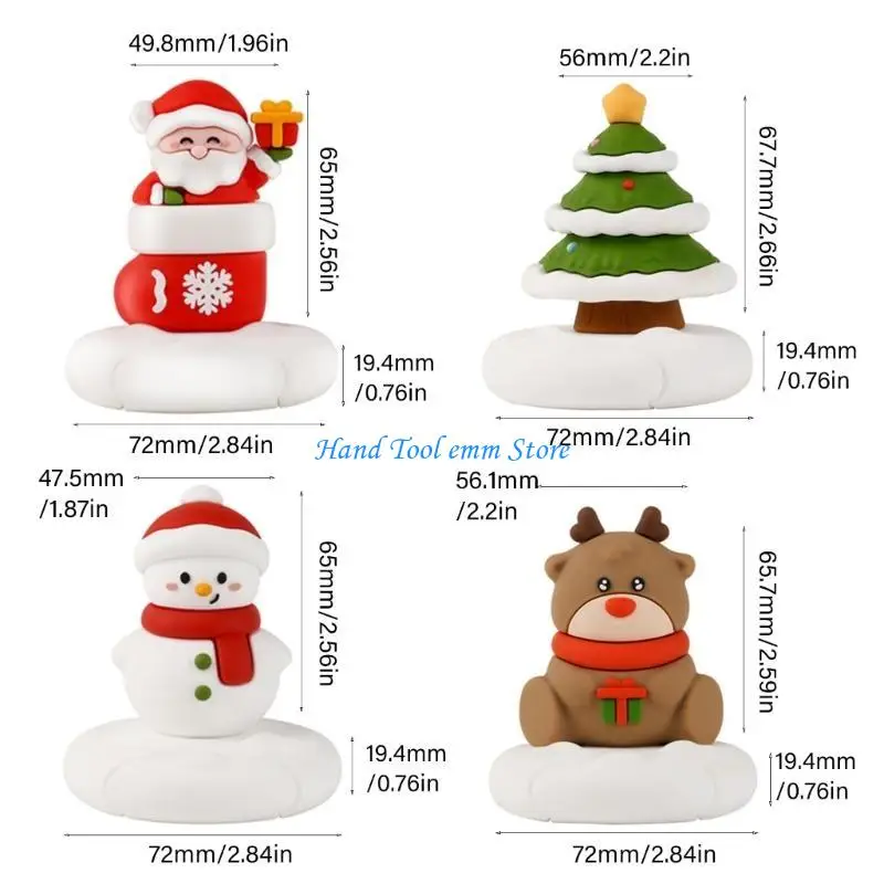 حامل هاتف H37F لأجواء العطلات مع زينة سانتا ورجل الثلج لحفلات عيد الميلاد والديكور المنزلي #6