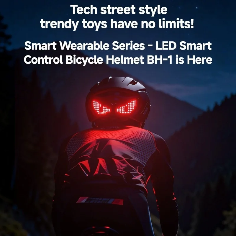 Bicycle Helmet LED Demon Eye Warning Light Night Riding Anti-Collision Flashing Safety Lamp Creative Cycling Decoration Accessor
