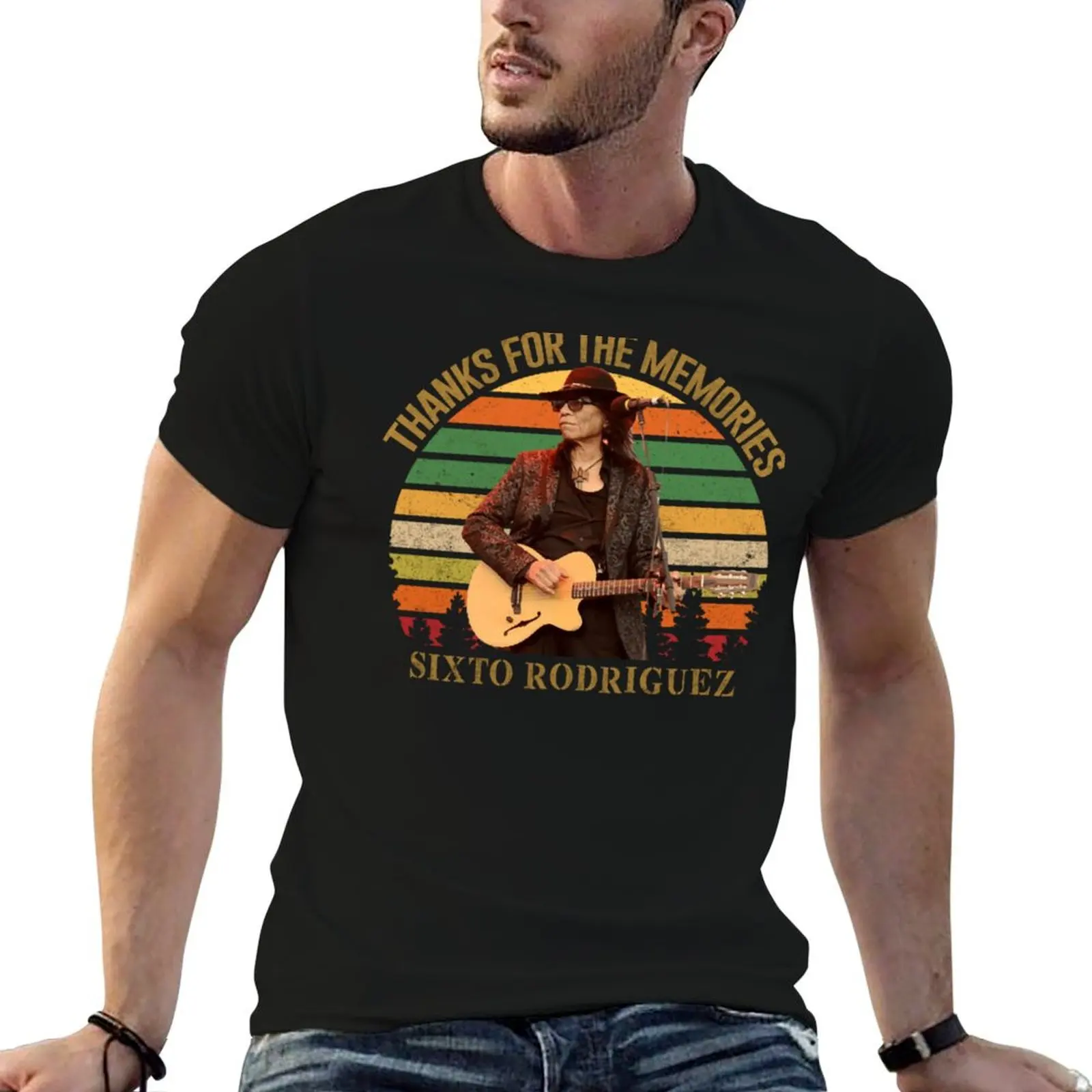 Sixto Rodriguez T-Shirt Fashion Print Casual Short Sleeve