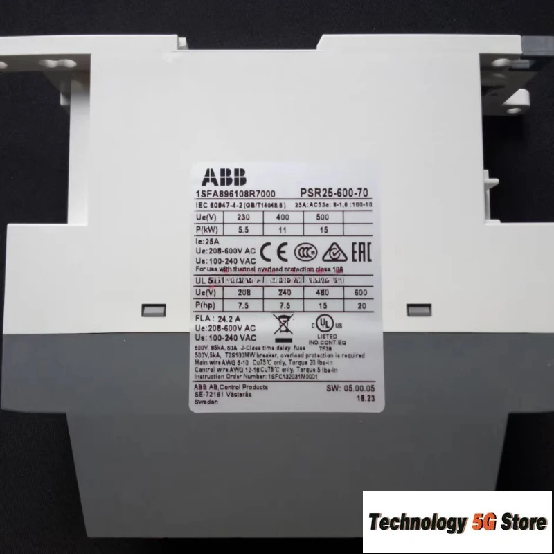 오리지널 ABB 소프트 스타터 PSR3/6/9/12/16/25/30/37/45/60/72/85/ PSR3-600-70 PSR6-600-70 PSR9-600-70 PSR12-600-70 PSR16-600-70 신제품