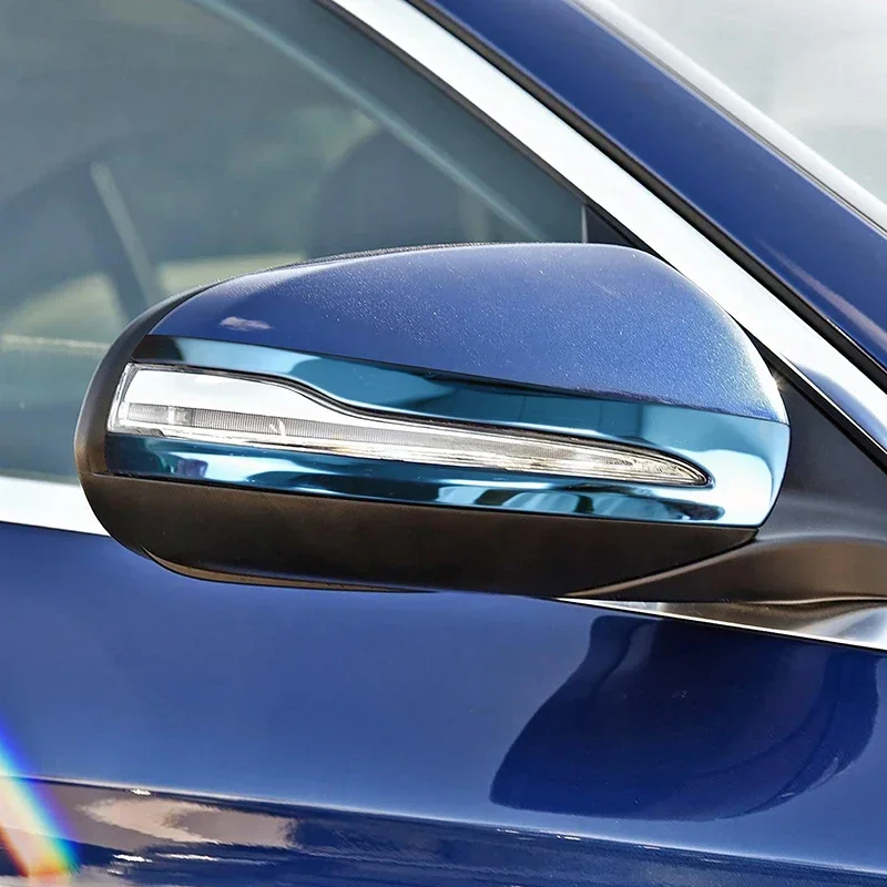 

Накладки на зеркала заднего вида, синие, из нержавеющей стали, для Mercedes Benz C-класса W205 GLC X253 2015-2020