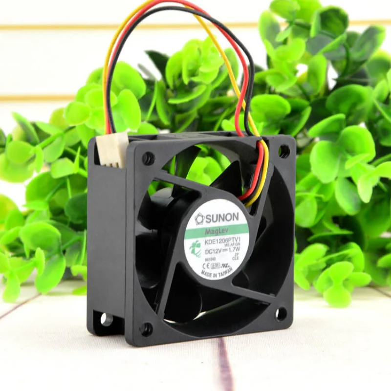 

A+for 1pcs SUNON KDE1206PTV1 6025 6cm DC 12V 1.7W 3pin Speed Cooling Fan 60*60*25mm