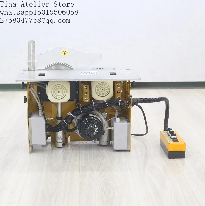 Brushless Motor Table Saw Set  Woodworking Workbench Set Foldable Small Table Saw 2 in 1 Saw Electric Lifting