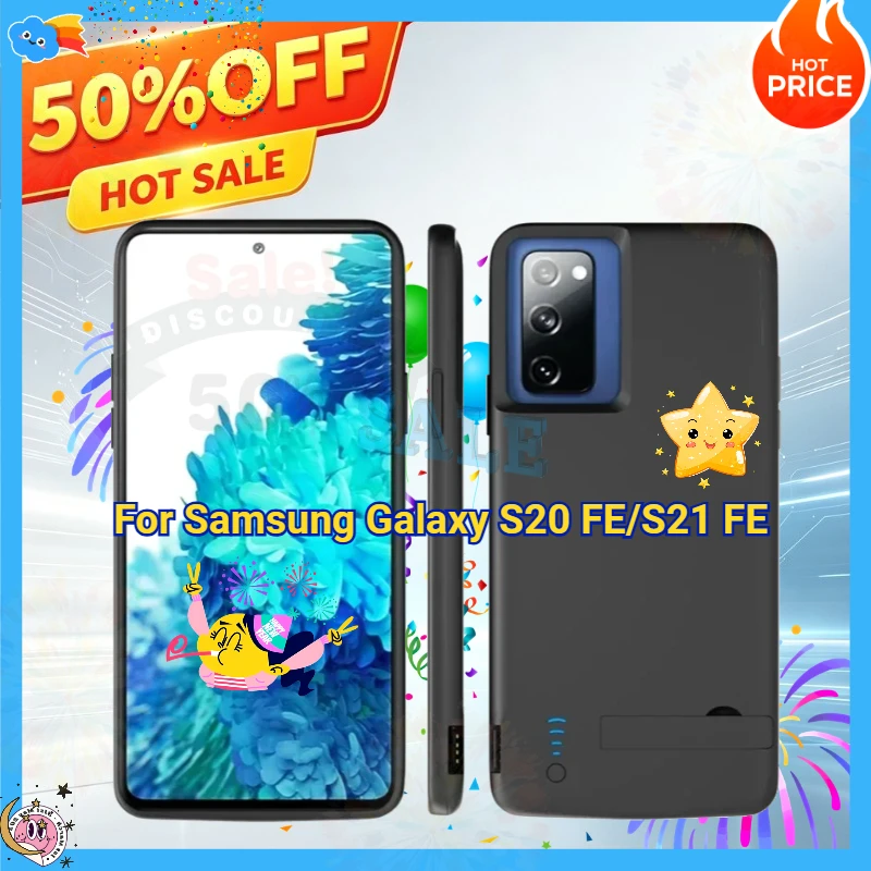 

5000mAh Portable Extended Battery Charger Case for Samsung Galaxy S20 FE Charging Case Galaxy S21 FE S20Fe 4G/5G Power Bank Case