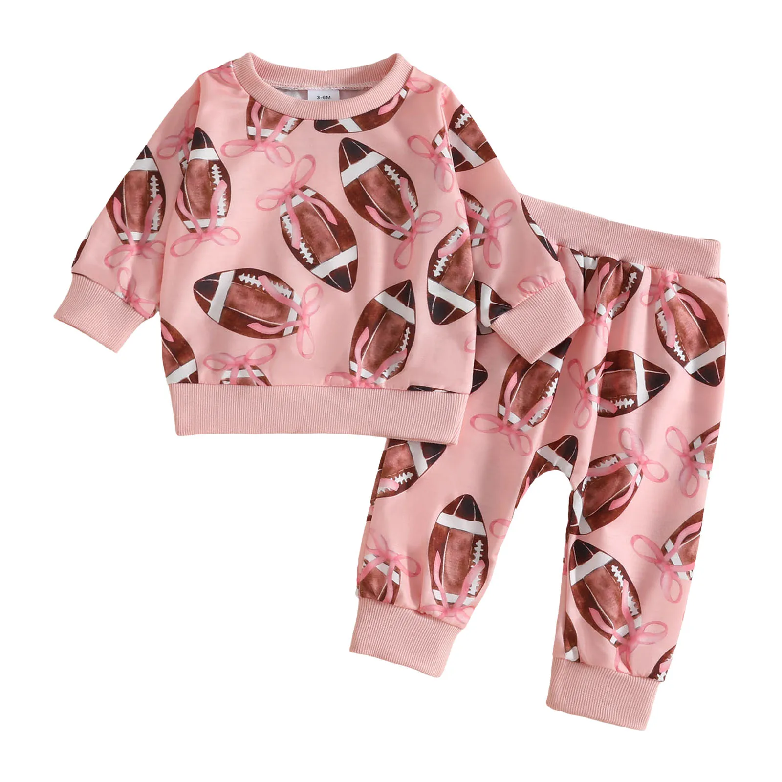 

Winter Outfits for Boys 4t Toddler Baby Girl Football Outfit Long Sleeve Football Bow Print Sweatshirt Boy 12 Month Outfit