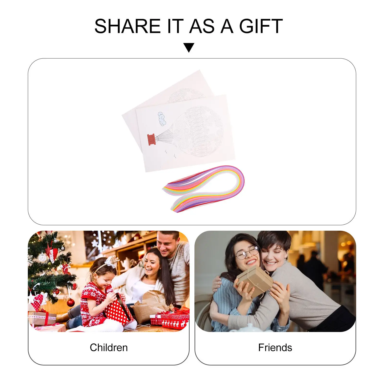 

Набор для творчества из бумаги: 1 комплект, включает полоски для квилинга и инструменты, легкий и портативный набор для украшения скрапбуков и творчества дома