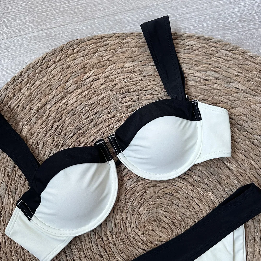 

Sexy Micro Mujer Black Bikini 2025 Bikini Set Women Swimsuits Female Swimwear Brazilian Biquini Swimming Suit Solid Beachwear