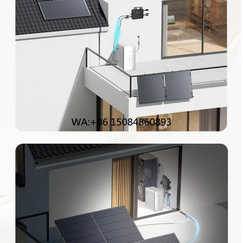 Balcony solar power generation 600W 800W 1000W 1200W Microinverter Balcony Solar System Photovoltaic Home Use