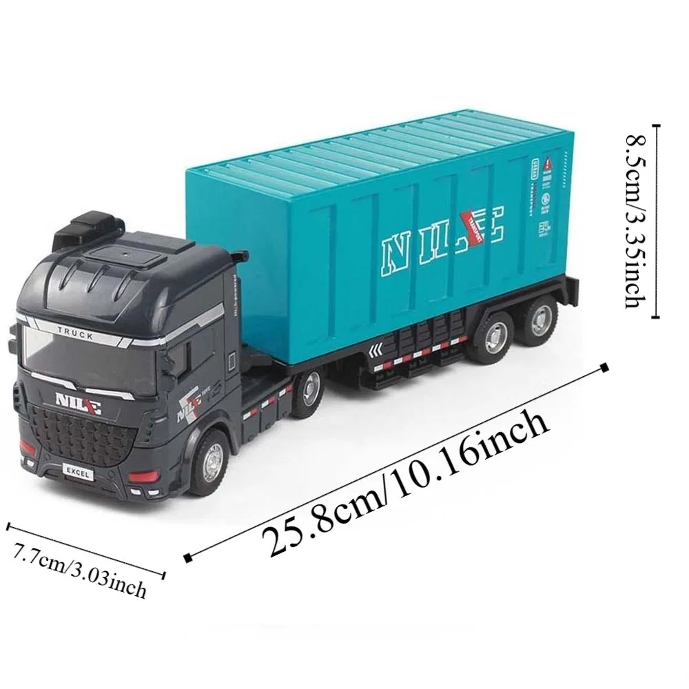 Escala 1:64 modelo de reboque de liga metálica fundida, cerca conjunta móvel, veículo de transporte, modelo deslizante, veículos, habilidade prática
