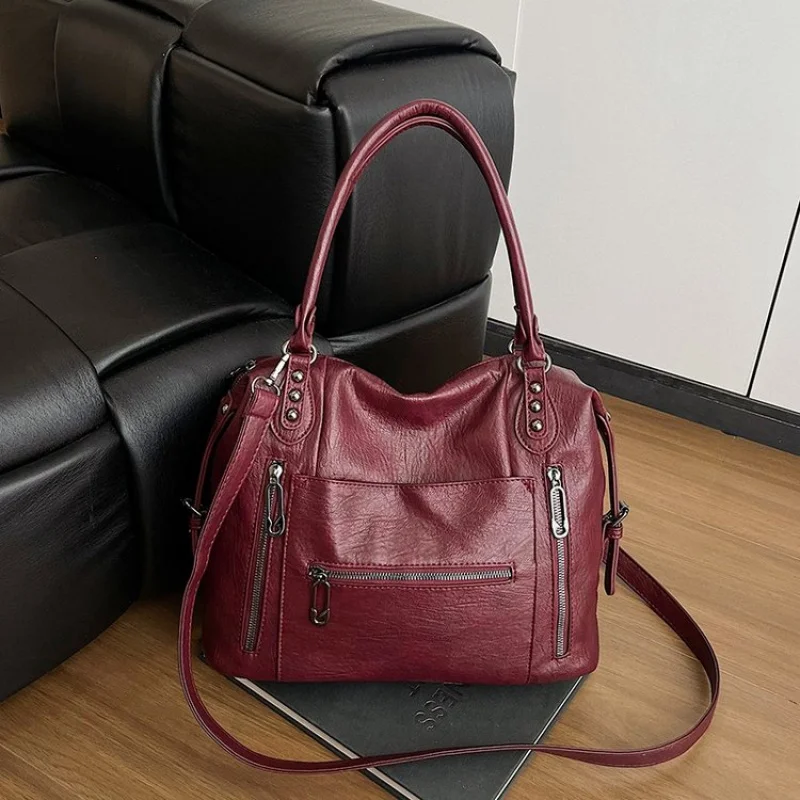 

High Quality Women's Handbag Leather Tote Bag Crossbody Shoulder For Famous Designer Elegant Ladies Use