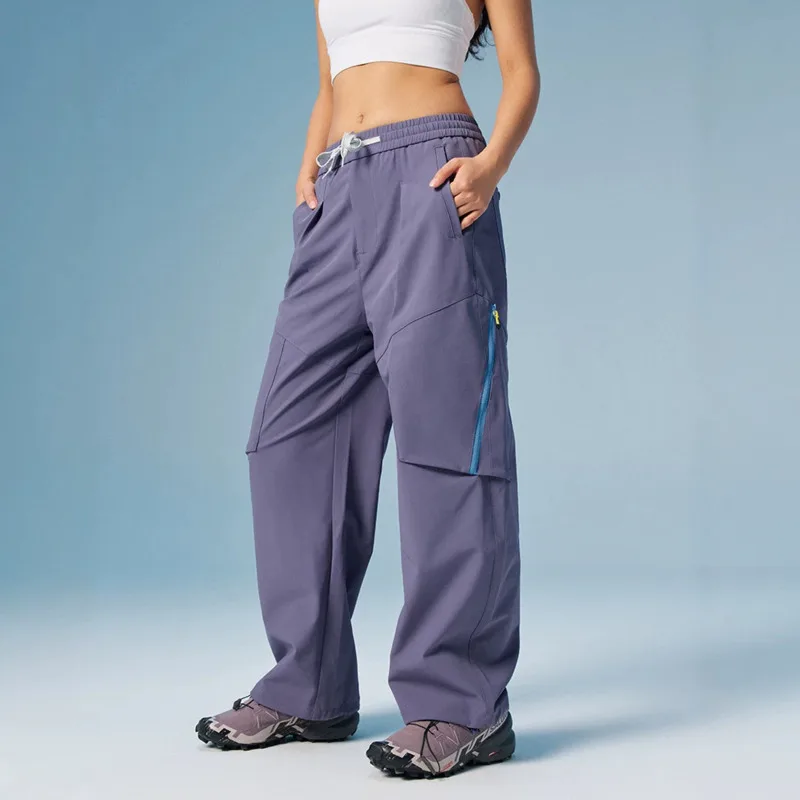 HKSH Outdoor Mountain Style Water-resistant Color-Blocked Zipper Large-Pocket Cargo Pants Spring Autumn New Hiking Retro HK26848
