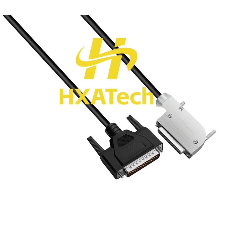 HXATech -  DB44 Connector Cable 44pin male 180 ° to female 90 ° extension cable 44 pin data cable for CNC programmer signal Line