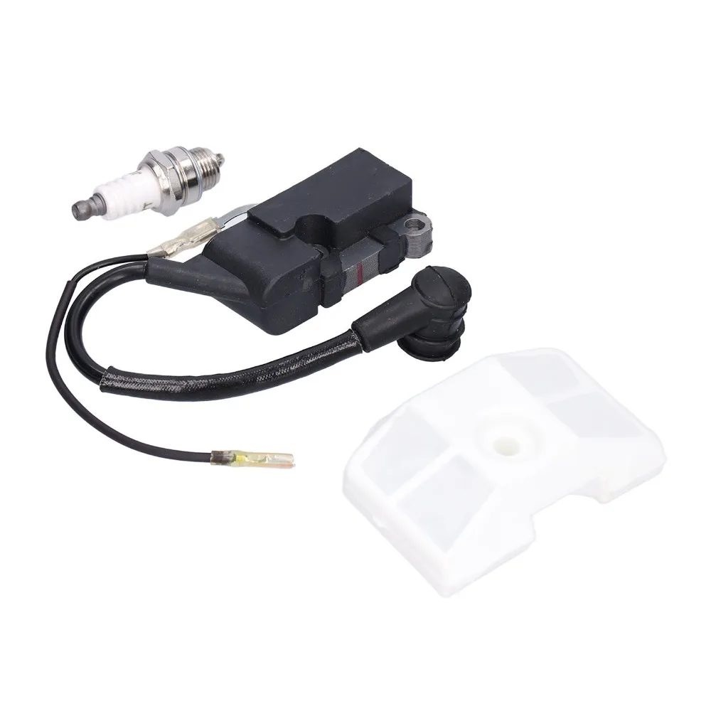 Black Ignition Coil Module With Wire Metal Ignition Coil Kit Easy Installation for 4500 5200 5800 45cc 52cc 58cc Chainsaw