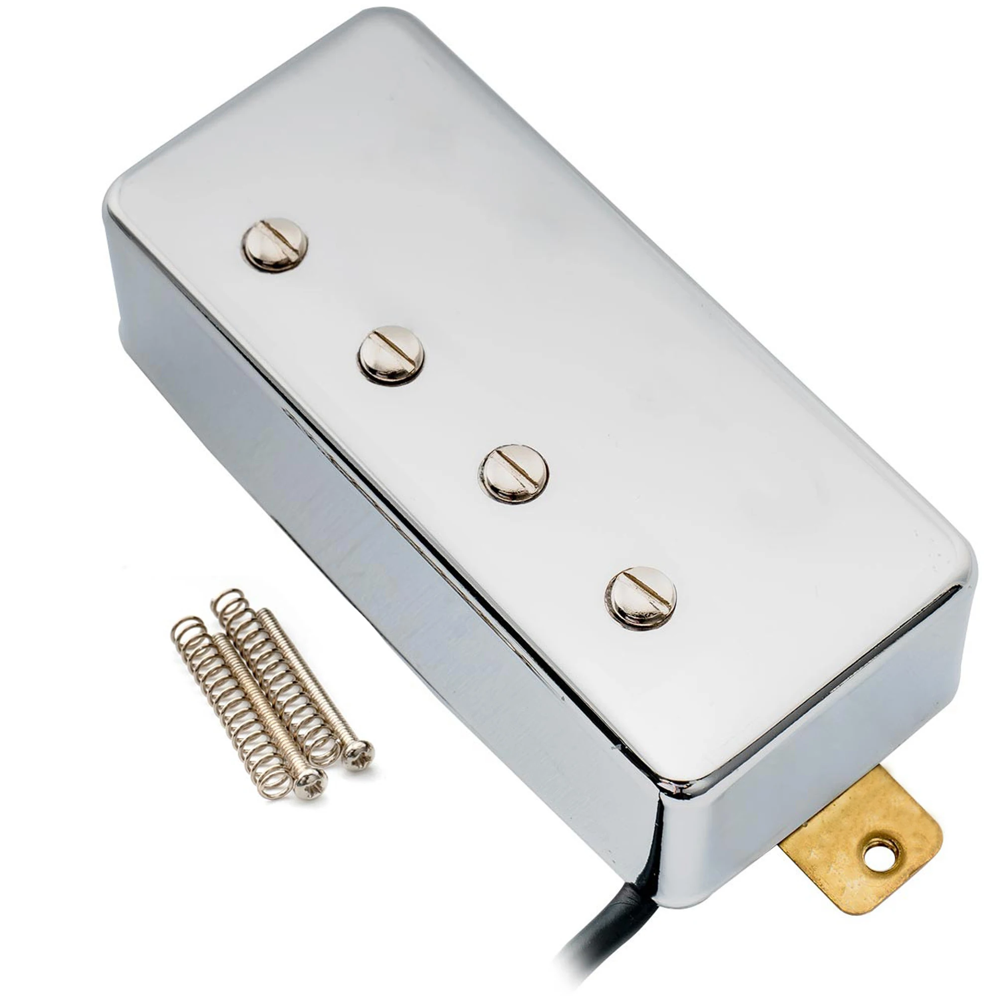 アルニコV 　白銅プレート　4芯　 ヘクサポールピース　装飾カバー　ハムバッカー Artec MVBA4 アルニコ 5 カバード ハムバッカー ネック ブリッジ