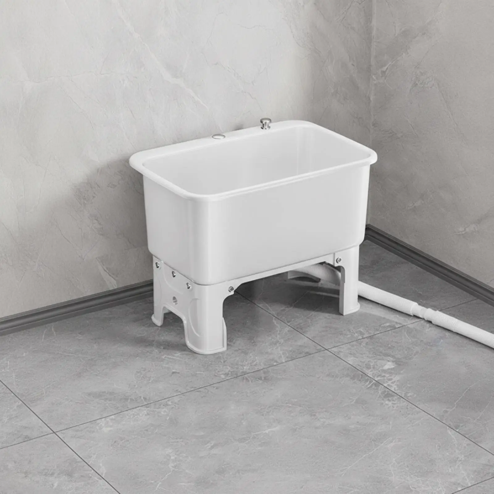 PP Plastic Mop Container with Single-Press Drain Handscomplimentary Wringing Rectangular Mop Container with Drain Hose Reusable