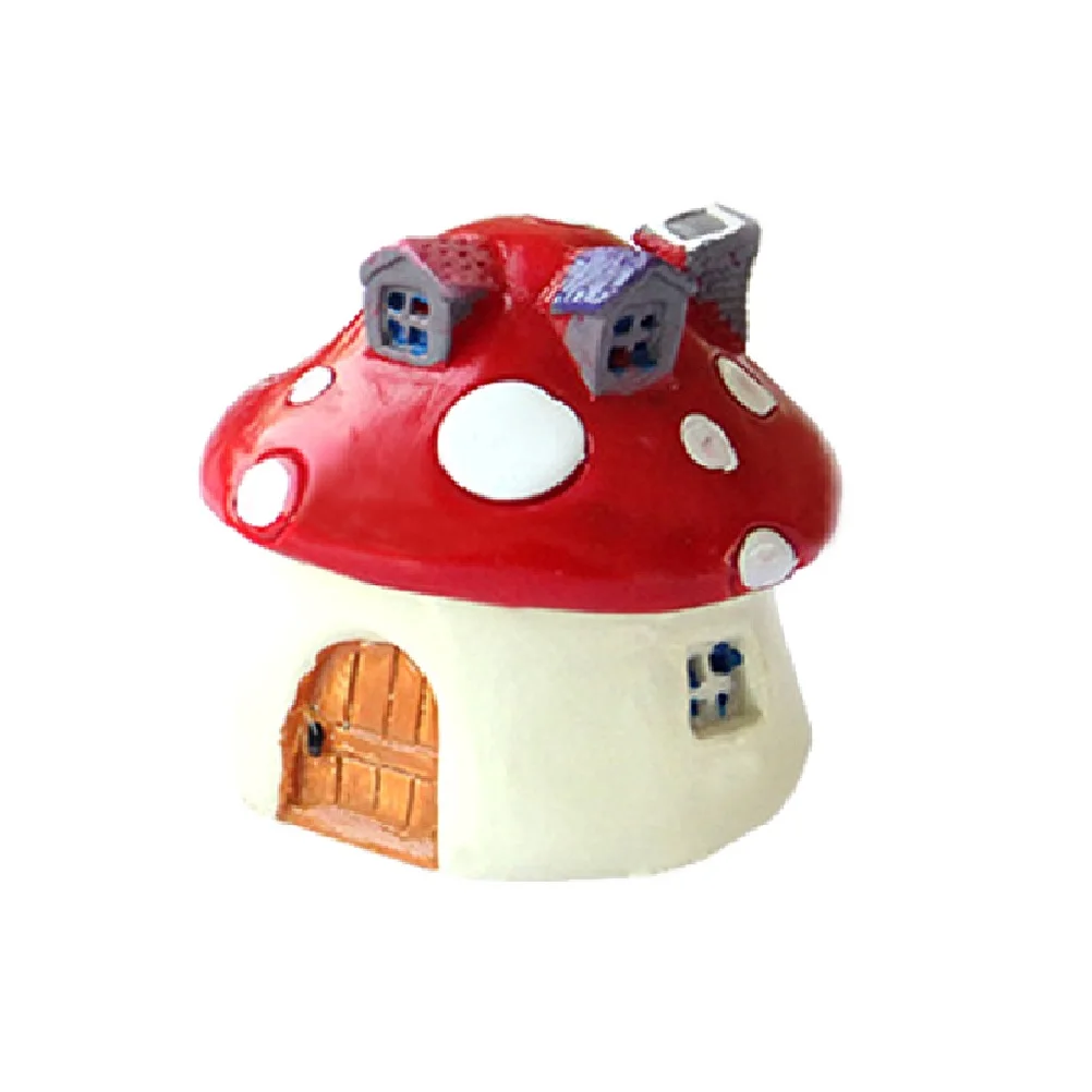 

4pcs Mushroom Houses Miniature Fairy Garden Accessories Plant Pot Decorations Lovely Design Long Lasting Garden Statue